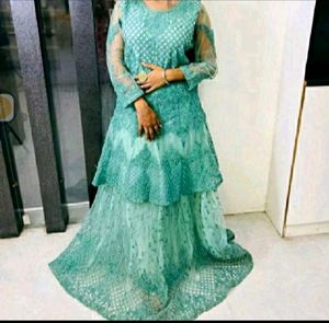 New Party Wear Gown With Duppata