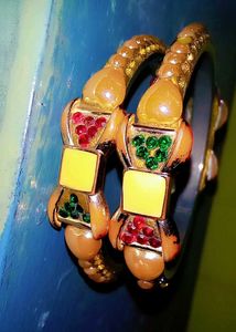 Vintage Gemstone Bangle Set