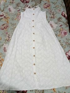 Chic White Broderie Anglaise Dress