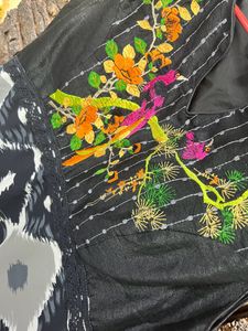 Imported Long Black Kurta Bottom Set