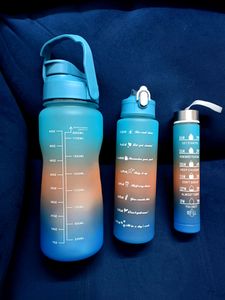 3 In 1 Motivation Bottles Set Blue Color