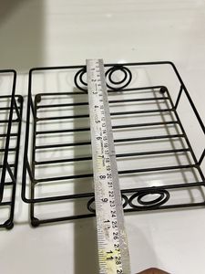 Set of 2 Black rod iron  Wire Shelves