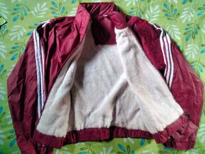 Maroon Fleece Lined Jacket
