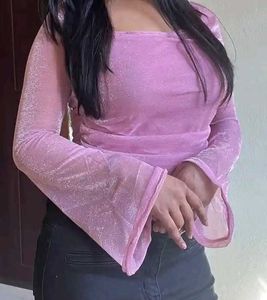 Sparkly Sheer Lavender Top