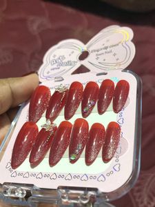 Art Nails Red Ombre Press-Ons
