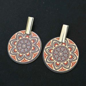 Boho Mandala Round Earrings