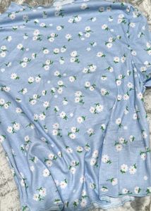 Floral Full Neck Crop Top