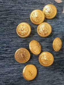 Vintage Gold Tone Military Buttons