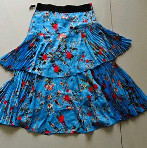 Branded blue floral skirt