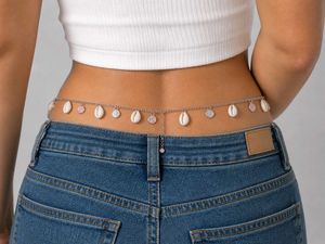 Seashell &amp; Crystal Waist Chain