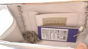 Code by Lifestyle White Shimmer Clutch
