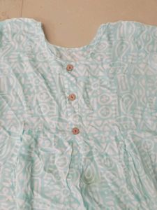 Cyan Colour Umbrella Kurti
