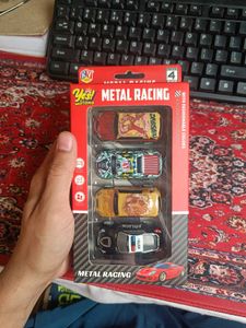 Metal Racing Toy Cars Set of 4
