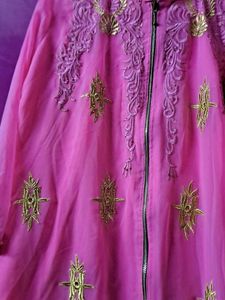 Elegant Pink Embroidered long Kurta