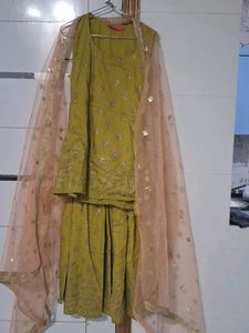 Green Kurta Set with Dupatta