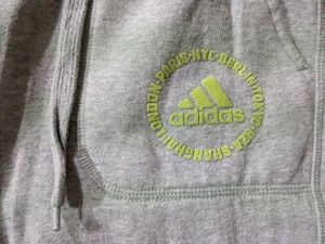 Original Adidas Grey Fleece Track Pants