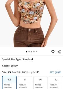 Women's Floral Print Crop Top, Square Neck