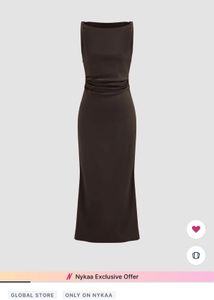 Cider Brown Satin Dress