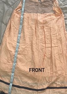 Peachy Pink Smocked Top Dress