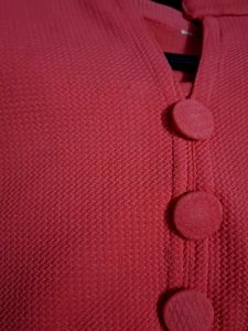 Vibrant Coral Red Kurta