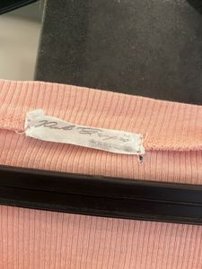 Pink Cropped Square Neck Top
