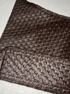 Brown braided bag