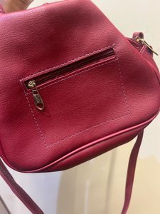 Maroon Handbag with Sling (cherry colour coded)