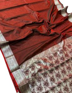 Banarasi Satin Silk Plane Saree For Women