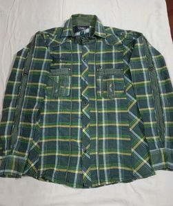 Green Checked Shirt.. It's Little Flaw