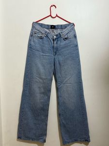 women’s-wide leg blue demin bottoms