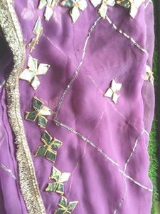 gota Patti saree with blouse 44 inch