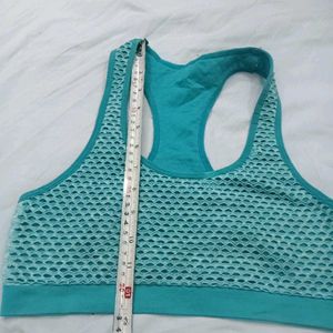 😍 Teal Mesh Sports Bra