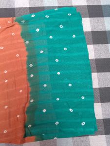Two Kurtas: Leopard Print &amp; Orange Bandhani
