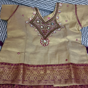 Silk top and skirt for 5 to 6 years girl