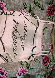 Pink Graphic Print Cami Top