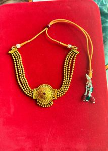 Mat Gold-Toned Choker Necklace