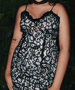White And Black Bodycon Dress.
