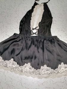 Black Lace Maid Lingerie Set