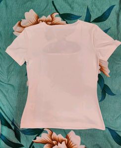 Shein Medium Length Short Sleeve Front Cut-Out Top