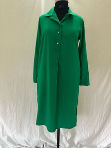 Vibrant Green Shirt Dress