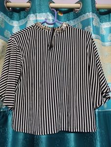 Black and white party top