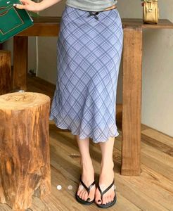 New with tag Blue Plaid Mini Skirt
