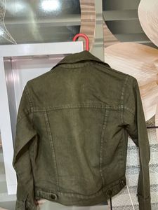 Olive Green Denim Jacket