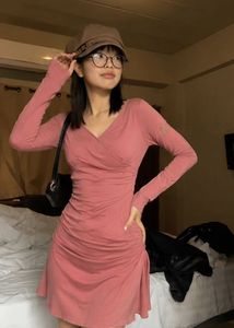 Chic Ruched Wrap Dress