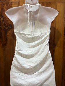 Boho White Halter Neck Top