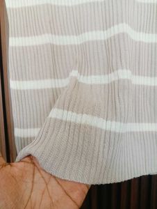 Striped Sleeveless Knit Top