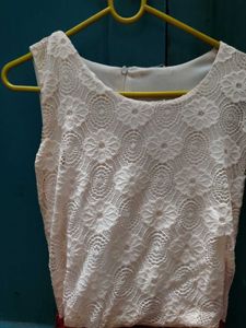 Chic Lace &amp; Red Jumpsuit