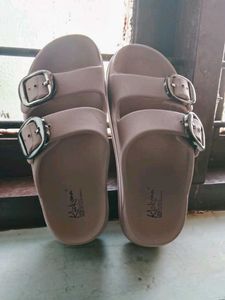 Chic Pink Buckle Slides