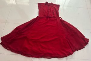 Elegant Red Maxi Dress