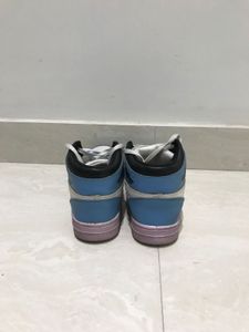 Blue &amp; White High-Top Sneakers